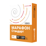 Бумага офисная А4 80г/м2 кл.С Марафон Стандарт 500л.