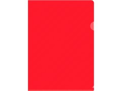 Папка-уголок Бюрократ DeLuxe DLCRED A4 пластик 0.18мм красный