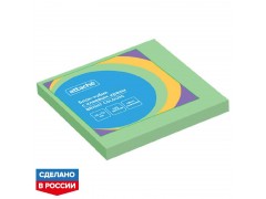 Бумага для заметок с клеев.краем ATTACHE Bright colours, 76х76 мм, салатовый 100л, 1495408