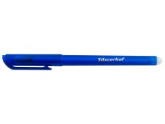 Ручка гелевая стираемая Silwerhof Erase matt, d=0.5мм синяя, сменный стержень, линия 0.3мм, 1507522