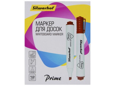 Маркер для досок Silwerhof Prime+ скошенный пиш. наконечник 2-5мм красный 1526217