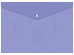 Конверт на кнопке Бюрократ Pastel -PKPAST/VIO A4 пластик 0.18мм фиолетовый кнопка белая, 1604393