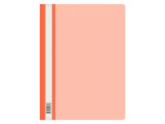 Папка-скоросшиватель Бюрократ Double Neon -PSLDNE/OR A4 прозрач.верх.лист пластик оранжевый 0.14/0.18