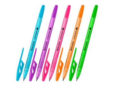 Ручка шариковая BRAUBERG "ULTRA NEON", СИНЯЯ, узел 0,7 мм, чернила ГЕРМАНИЯ, наконечник ШВЕЙЦАРИЯ, 143566