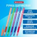 Ручка шариковая BRAUBERG "i-STICK POINT", синяя, корпус ассорти неон, линия письма 0,35 мм, 144022