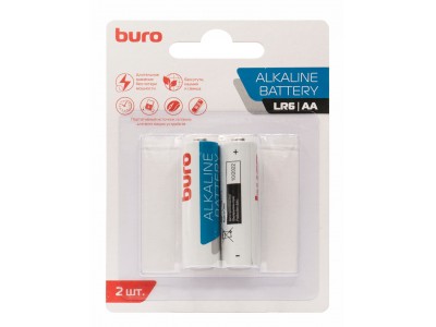 Батарейки алкалиновые Buro Alkaline LR6 AA (2шт) блистер, 1776112