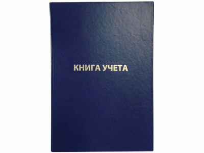 Книга учета A4, 192 л в клетку, офсет 55-60 г/м, 90% белизна, твердая обложка бумвинил + тиснение фольгой/27739, 2056101