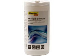 Салфетки Silwerhof Daily для экранов мониторов/плазменных/ЖК телевизоров/ноутбуков туба 100шт влажных, 2061430