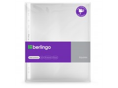 Папка-вкладыш с перфорацией Berlingo "Squares", А4, 90мкм, рельефная текстура, матовая, в пакете 50шт/уп, SPs_A4090
