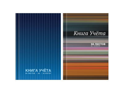Книга учета "deVENTE" A4 96 л в клетку, офсет, 92% белизна, твердая обложка 7БЦ, глянцевая ламинация, ассорти, 2056459