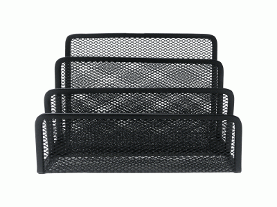 Подставка для бумаг и писем "deVENTE" 17x8x13,5 см, сетчатая металлическая, черная, 3041006