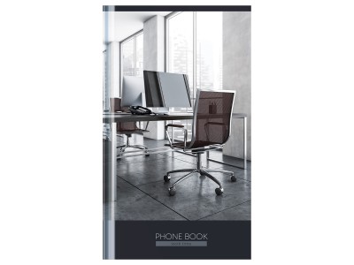 Телефонная книга А5, 80л., 7БЦ, OfficeSpace "Офис. Open space", выборочный УФ-лак, с высечкой Тк80т_55497