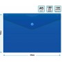 Конверт на кнопке Бюрократ -PK804A5NBLU A5 (250*168 мм) непрозрачный пластик 0.18мм синий кнопка голубая, 816654