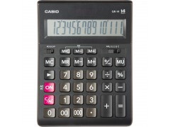 Калькулятор настольный бухгалтерский Casio GR-14, полноразмерный, 14 разр. DP, черный