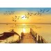 Календарь настенный 2026 год "Море, закат" на 3 спиралях, люверс, жёлтый блок