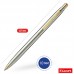 Ручка шариковая Luxor "Sterling" синяя, 1,0мм, корпус хром/золото, кнопочный механизм 8210