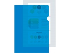 Папка-уголок Бюрократ -EE310/1BLU A4 пластик 0.15мм синий