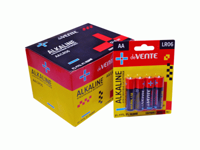 Батарейки "deVENTE. Alkaline" алкалиновая, AA, LR6, 1,5В, 4 шт в блистере, 9010106