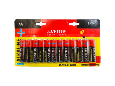 Батарейки "deVENTE. REPAIR & CRAFT" алкалиновая, AA, LR6, 1,5В, 12 шт в блистере, 9010110