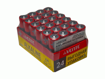 Батарейки "deVENTE. Alkaline" алкалиновая, AA, LR6, 1,5В, 4 шт в термоусад. пленке, 9010114