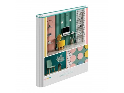 Тетрадь на кольцах А5, 120л., 7БЦ, ArtSpace "Офис. Office style", глянцевая ламинация ТК120_45958