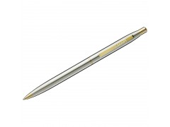 Ручка шариковая Luxor "Sterling" синяя, 1,0мм, корпус хром/золото, кнопочный механизм 8210