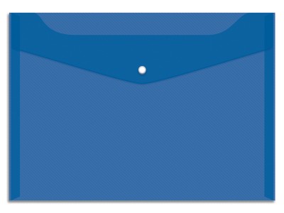 Папка-конверт на кнопке OfficeSpace А4, 150мкм, цвет синий