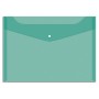Папка-конверт на кнопке OfficeSpace А4, 150мкм, цвет зеленый