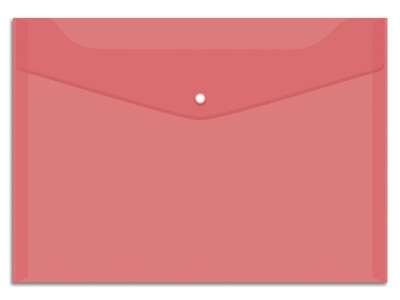 Папка-конверт на кнопке OfficeSpace А4, 150мкм, цвет красный