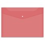 Папка-конверт на кнопке OfficeSpace А4, 150мкм, цвет красный