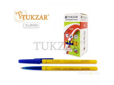 Ручка шариковая, 0,7 mm, цвет чернил - СИНИЙ, желтый корпус, арт. TZ 2019 A