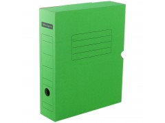 Короб архивный с клапаном, микрогофрокартон, 75мм, цвет зеленый