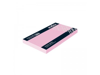 Бумага для заметок с липким слоем, разм. 127х75 мм, 100 л., цвет розовый