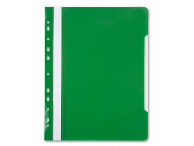 Папка-скоросшиватель Бюрократ -PS-P20 A4 прозрач.верх.лист боков.перф. пластик, 0.12/0.16, цвет зеленый