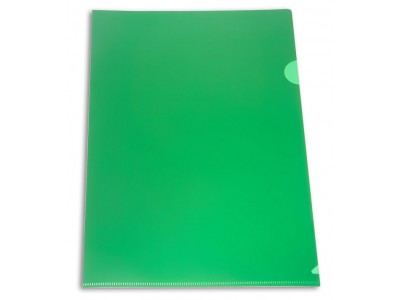 Папка-уголок Бюрократ -E310 A4 пластик 0.18мм , цвет зеленый
