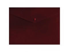 Папка-конверт с кнопкой, A4, 180мкм, Index, цвет красный