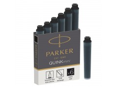 Картридж-мини с чернилами QUINK для перьевой ручки, SHORT, арт. PARKER-S0767240, арт. PARKER-S0767220, цвет чернил черный