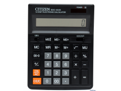 Калькулятор настольн, 12 разр., дв. питание, 2 памяти, черный корпус, разм.199*153*30 мм, карт.упак., арт. SDC-444S