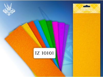 Цветная крепированная бумага 50х250 см, ассорти 10 цветов, 17 гр/см, растяжимость - 20 %, арт. TZ 10101