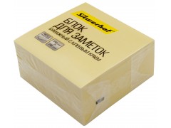 Блок самоклеящийся бумажный Silwerhof 1518004, 76x76мм 400лист. пастель желтый