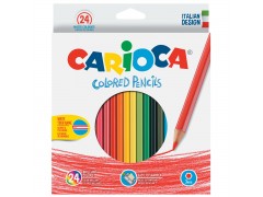 Набор карандашей цветных CARIOCA, 24 цв. 3мм в картонной коробке с европодвесом, арт. 40381