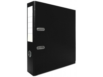 Папка-регистратор 75 мм, PVC, цвет черный