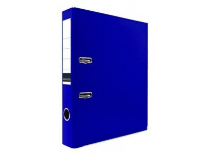 Папка-регистратор 50 мм, PVC, синяя, с металлической окантовкой