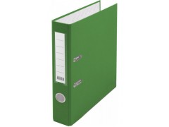 Папка-регистратор 75 мм, PVC, светло-зеленая, с металлической окантовкой