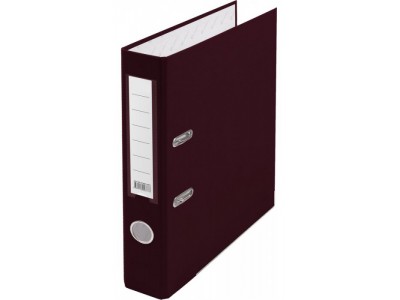 Папка-регистратор 50 мм, PVC, цвет бордовый с металлической окантовкой