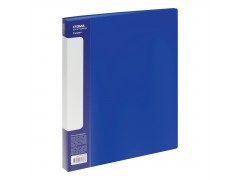 Папка с 60 вкладышами СТАММ "Стандарт" А4, 21мм, 700мкм, пластик, синяя ММ-30628