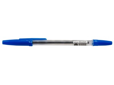 Ручка шариков. Silwerhof Basic 1166176 корп.прозрачный d=0.7мм чернила син. кор.карт. сменный стержень