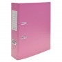 Папка-регистратор 75 мм, PVC, розовая, с металлической окантовкой