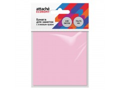 Бумага для заметок с клеевым краем Attache 76x76 мм 100 л пастел. розовый, арт.1407988