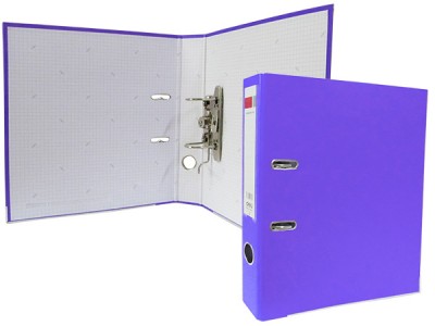 Папка регистратор А4, ПВХ Эко, 50 мм. "Deli" фиолетовый с мет. уголком, F819-PL